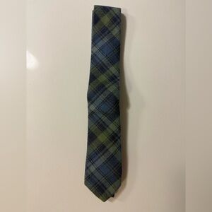 Plaid Blue and Green Men's Tie